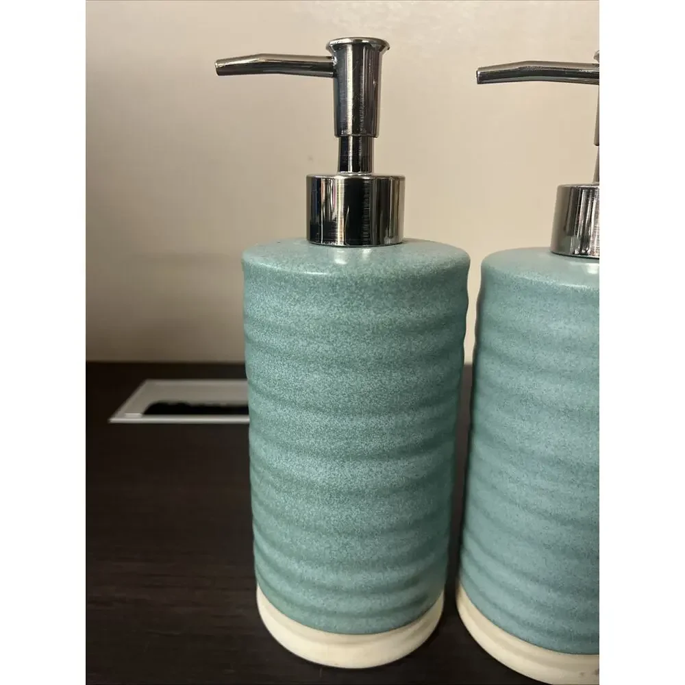 (1) Threshold Ceramic Lotion/Soap Pump/Containers.